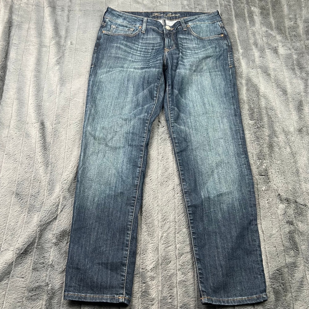 Mavi Jeans Womens Dark Wash Straight Leg Denim Pants Blue RN 95767 Size 31x27.5